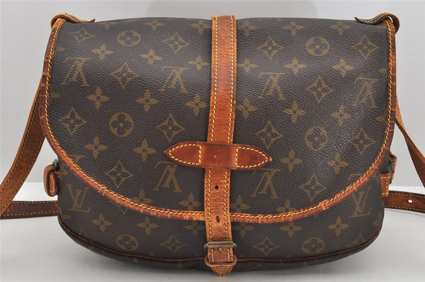 Authentic Louis Vuitton Monogram Saumur 30 Shoulder Cross Bag M42256 LV 3241K