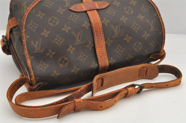 Authentic Louis Vuitton Monogram Saumur 30 Shoulder Cross Bag M42256 LV 3241K