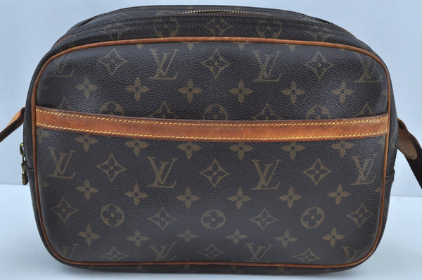 Auth Louis Vuitton Monogram Reporter PM Shoulder Cross Bag M45254 LV Junk 3242G