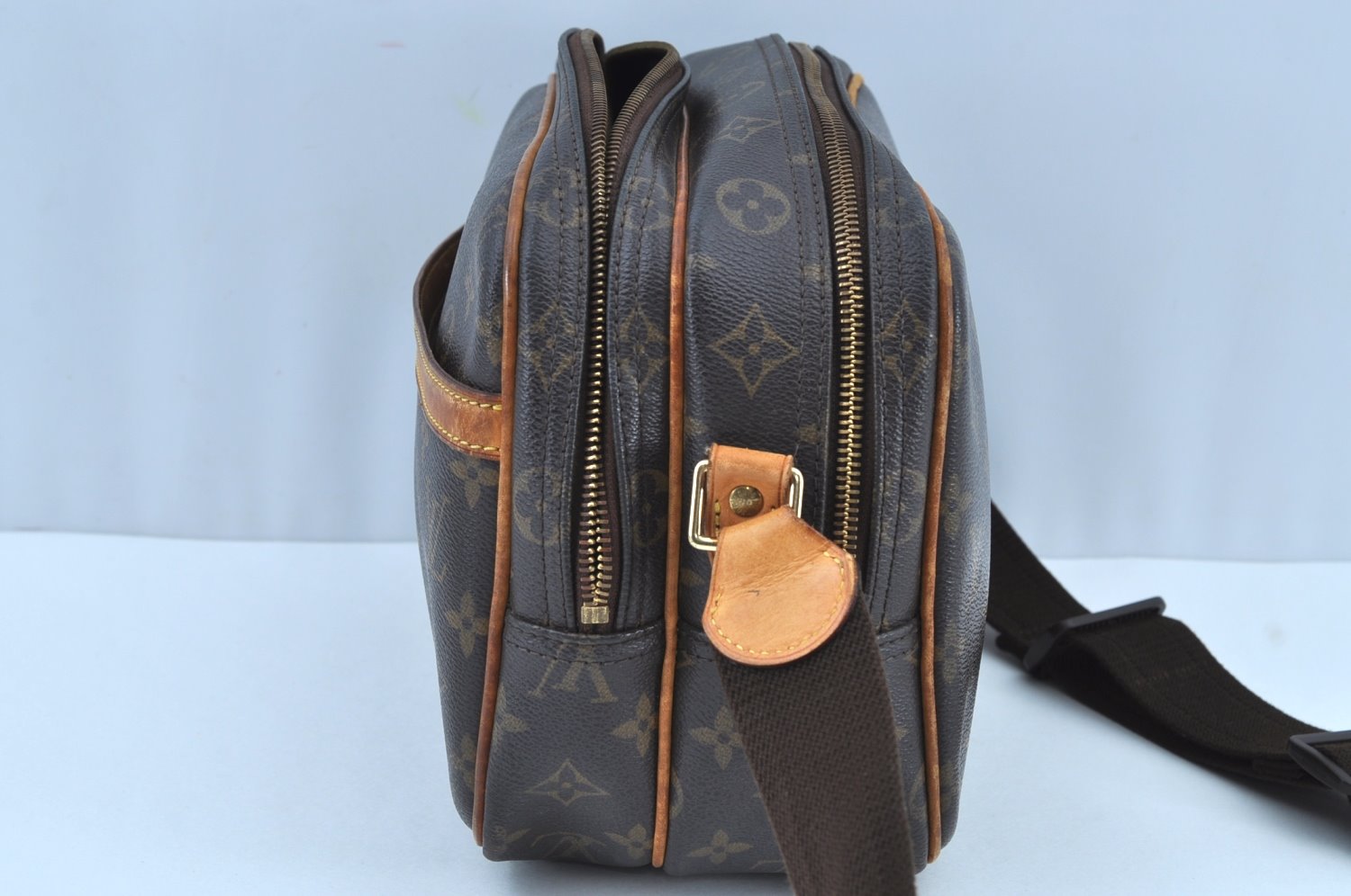 Auth Louis Vuitton Monogram Reporter PM Shoulder Cross Bag M45254 LV Junk 3242G