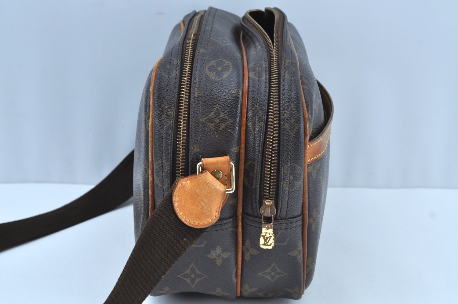 Auth Louis Vuitton Monogram Reporter PM Shoulder Cross Bag M45254 LV Junk 3242G
