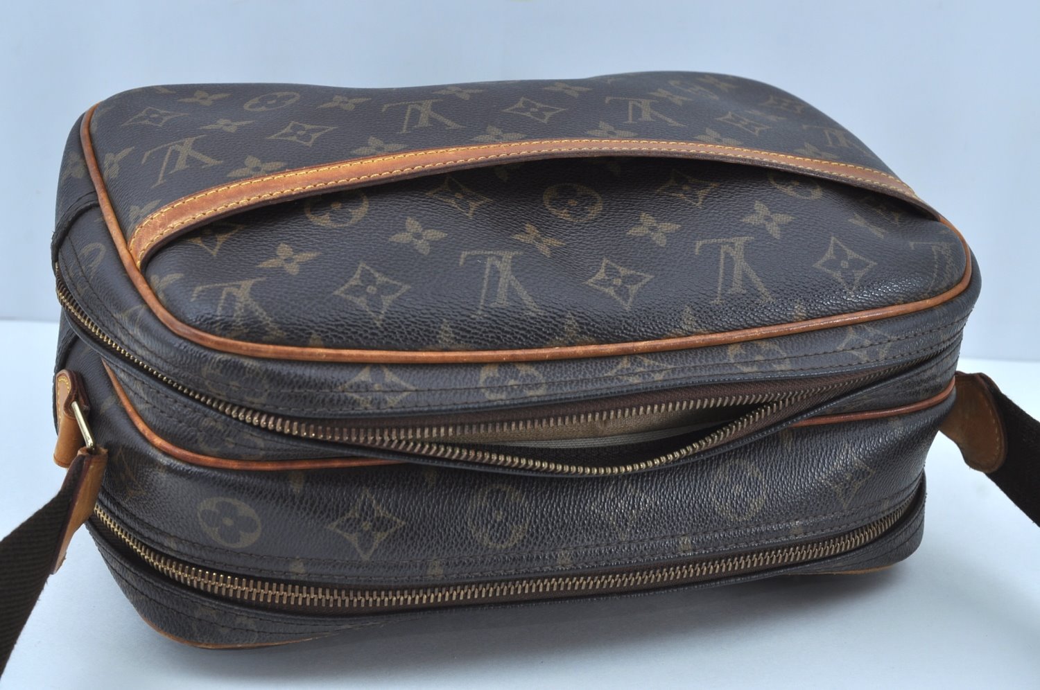 Auth Louis Vuitton Monogram Reporter PM Shoulder Cross Bag M45254 LV Junk 3242G