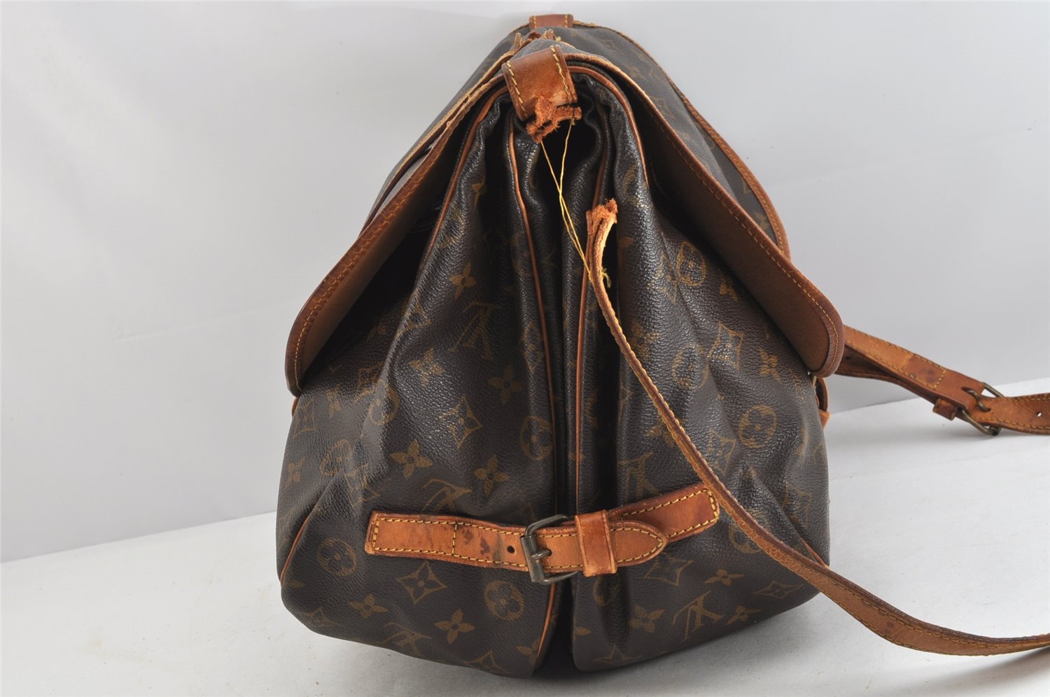 Authentic Louis Vuitton Monogram Saumur 35 Shoulder Cross Bag M42254 Junk 3242K