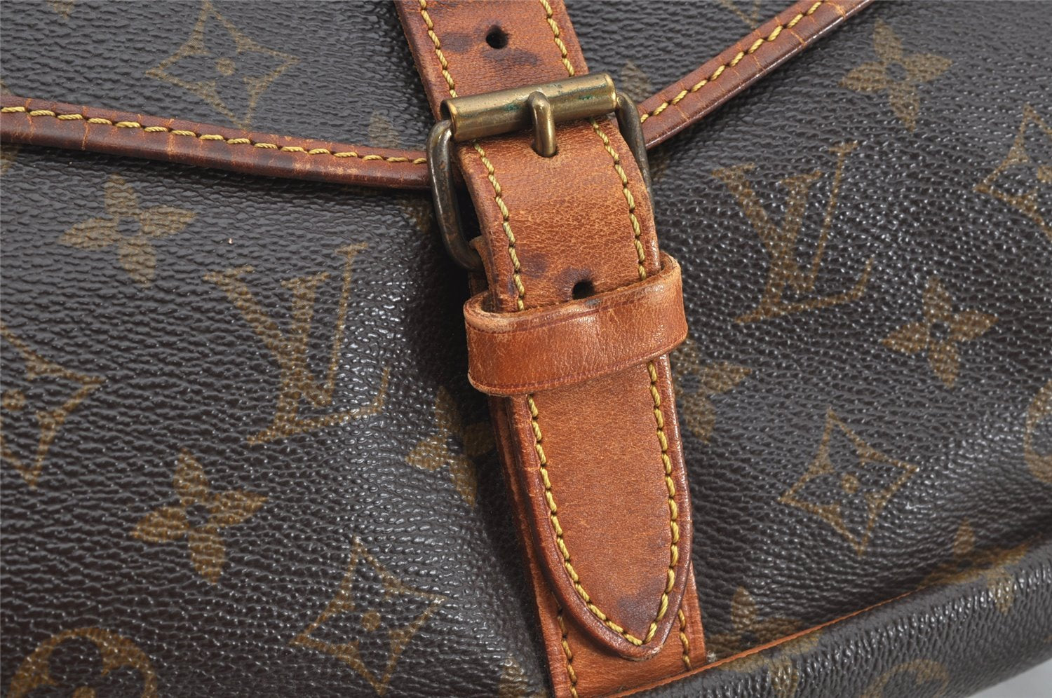 Authentic Louis Vuitton Monogram Saumur 35 Shoulder Cross Bag M42254 Junk 3242K