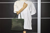 Authentic PRADA Vintage Nylon Tessuto Tote Hand Bag Purse Green 3244I