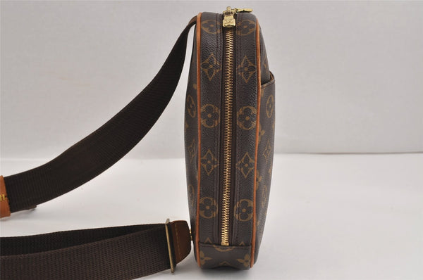 Authentic Louis Vuitton Monogram Pochette Gange Waist Body Bag M51870 LV 3244J