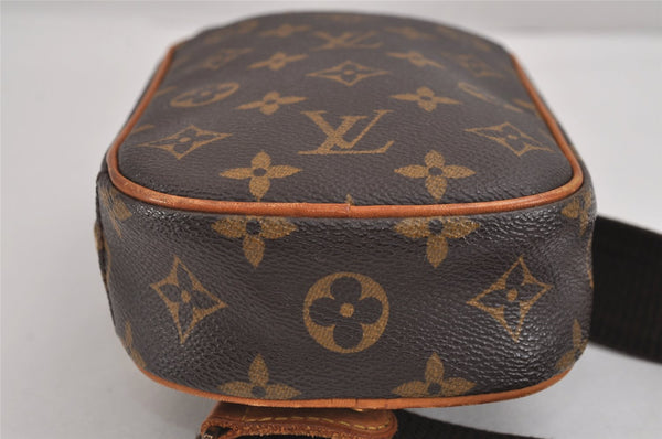 Authentic Louis Vuitton Monogram Pochette Gange Waist Body Bag M51870 LV 3244J