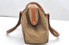 Authentic GUCCI Vintage Hand Boston Bag Purse GG Canvas Leather Brown 3246K