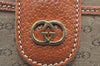 Authentic GUCCI Vintage Hand Boston Bag Purse GG Canvas Leather Brown 3246K