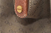 Authentic GUCCI Vintage Hand Boston Bag Purse GG Canvas Leather Brown 3246K