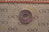 Authentic GUCCI Vintage Hand Boston Bag Purse GG Canvas Leather Brown 3246K