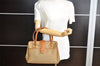 Authentic GUCCI Vintage Hand Boston Bag Purse GG Canvas Leather Brown 3246K