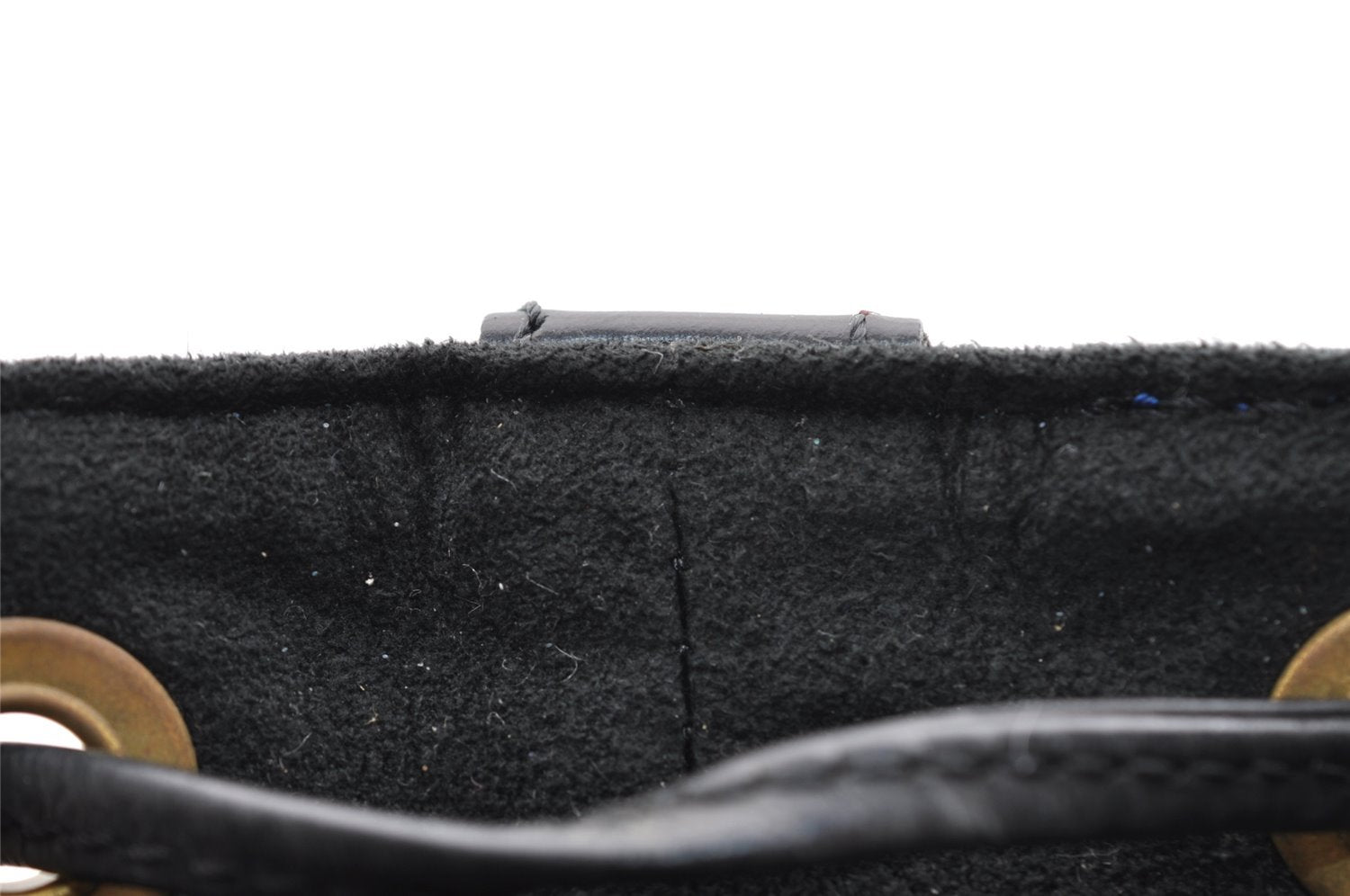 Authentic Louis Vuitton Epi Petit Noe Bi-color Blue x Black Drawstring Bag 3249I