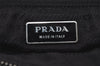 Authentic PRADA TESSUTO ACCIAIO Nylon Leather Hand Bag BR1166 Black 3250I
