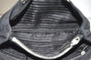 Authentic PRADA TESSUTO ACCIAIO Nylon Leather Hand Bag BR1166 Black 3250I