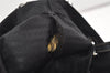 Authentic PRADA TESSUTO ACCIAIO Nylon Leather Hand Bag BR1166 Black 3250I