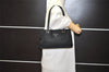 Authentic PRADA TESSUTO ACCIAIO Nylon Leather Hand Bag BR1166 Black 3250I