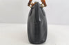 Authentic GUCCI Bamboo 2way Hand Shoulder Bag Purse Leather Navy Junk 3251K