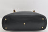 Authentic GUCCI Bamboo 2way Hand Shoulder Bag Purse Leather Navy Junk 3251K