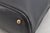 Authentic GUCCI Bamboo 2way Hand Shoulder Bag Purse Leather Navy Junk 3251K