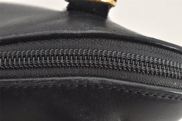 Authentic GUCCI Bamboo 2way Hand Shoulder Bag Purse Leather Navy Junk 3251K