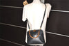 Authentic GUCCI Bamboo 2way Hand Shoulder Bag Purse Leather Navy Junk 3251K