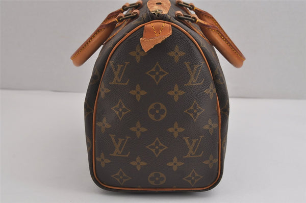 Authentic Louis Vuitton Monogram Speedy 25 Boston Hand Bag M41528 LV 3252J