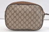 Authentic GUCCI Web Sherry Line Clutch Hand Bag Purse GG PVC Leather Brown 3252K