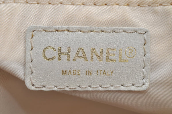 Authentic CHANEL New Travel Line Shoulder Hand Bag Nylon Leather Pink 3253K