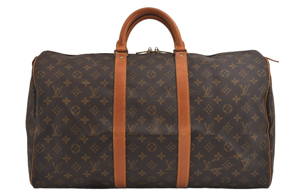 Authentic Louis Vuitton Monogram Keepall 50 Travel Boston Bag M41426 LV 3254J