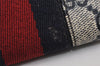 Authentic GUCCI Sherry Line Clutch Hand Bag Purse GG PVC Leather Navy Blue 3254K