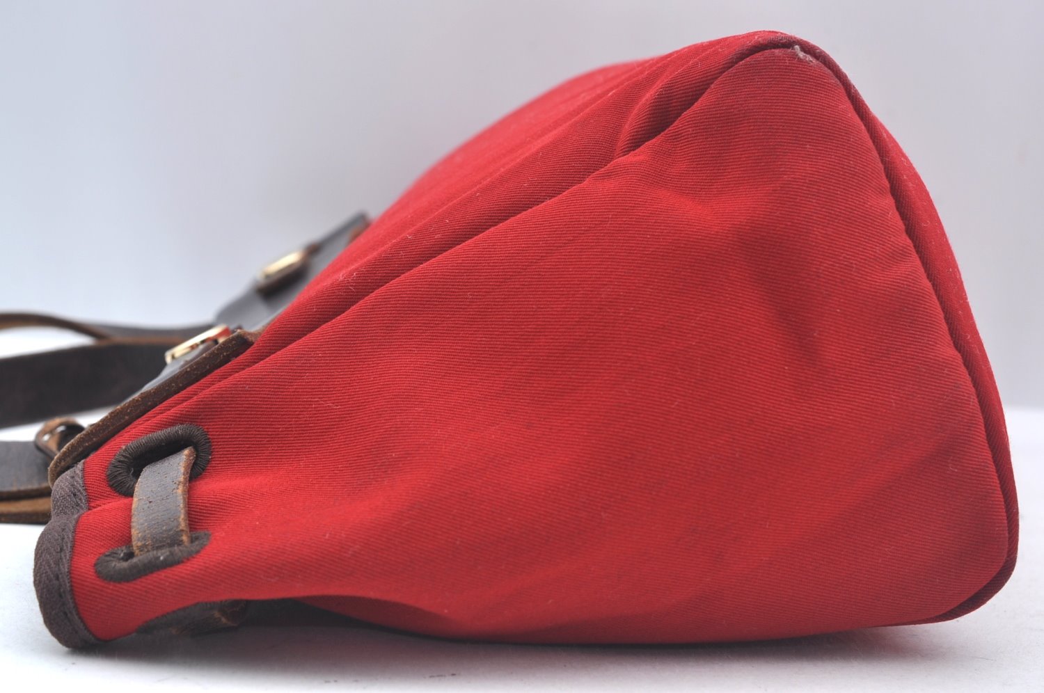 Authentic HERMES Her Bag Cabas PM 2 in 1 Shoulder Tote Bag Red Orange 3255J