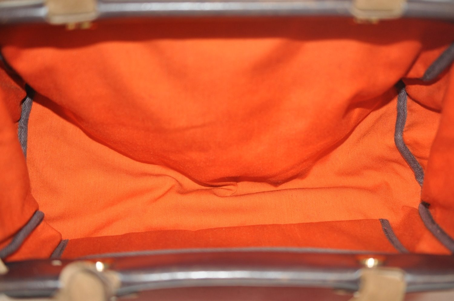 Authentic HERMES Her Bag Cabas PM 2 in 1 Shoulder Tote Bag Red Orange 3255J