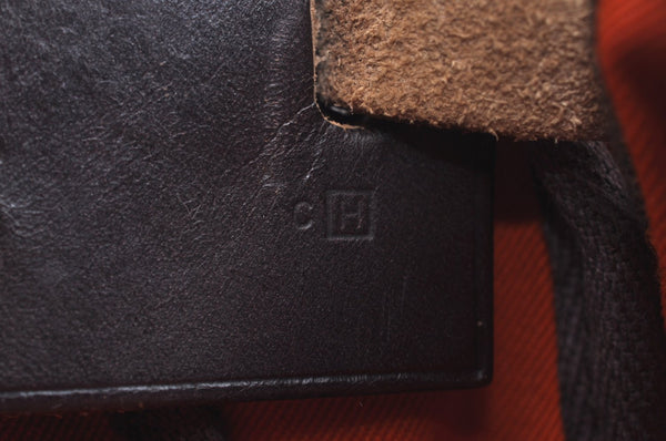 Authentic HERMES Her Bag Cabas PM 2 in 1 Shoulder Tote Bag Red Orange 3255J