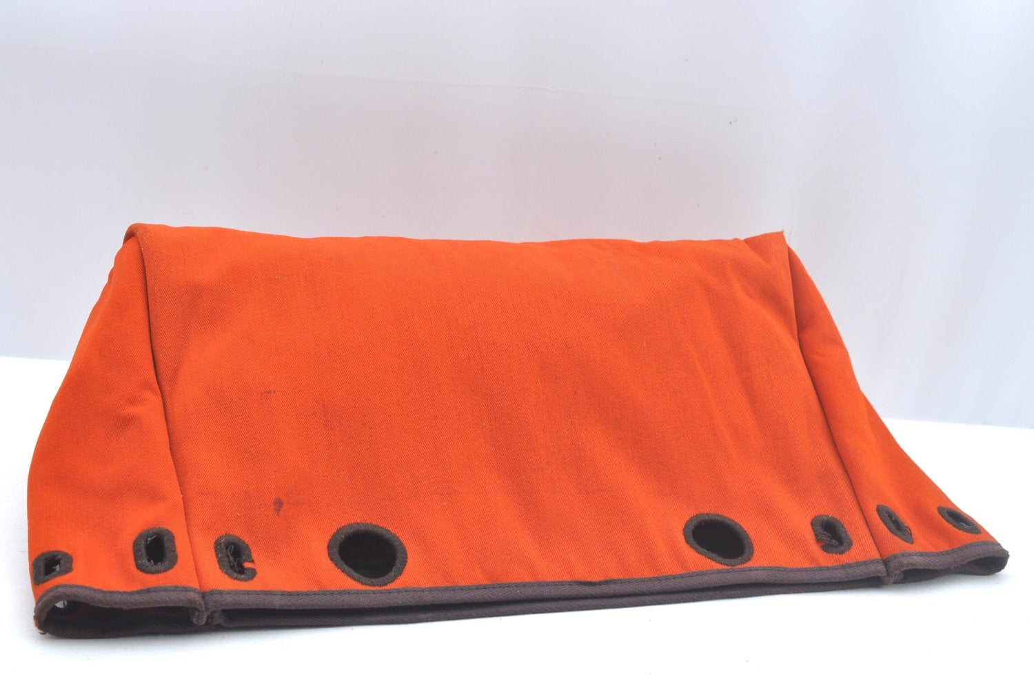 Authentic HERMES Her Bag Cabas PM 2 in 1 Shoulder Tote Bag Red Orange 3255J