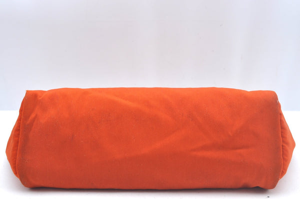 Authentic HERMES Her Bag Cabas PM 2 in 1 Shoulder Tote Bag Red Orange 3255J