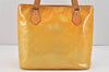 Authentic Louis Vuitton Vernis Houston Shoulder Hand Bag Yellow M91053 LV 3255K