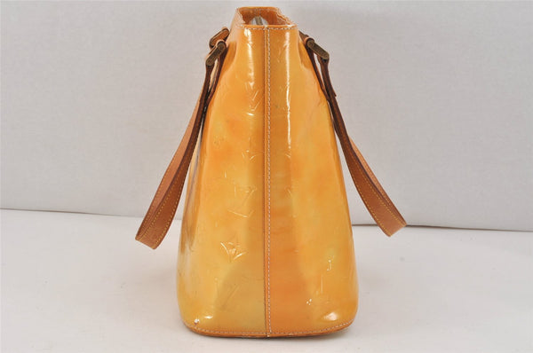 Authentic Louis Vuitton Vernis Houston Shoulder Hand Bag Yellow M91053 LV 3255K