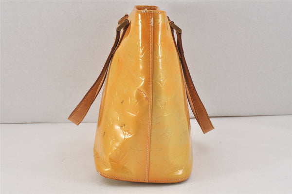 Authentic Louis Vuitton Vernis Houston Shoulder Hand Bag Yellow M91053 LV 3255K