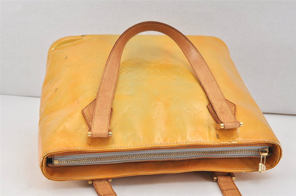 Authentic Louis Vuitton Vernis Houston Shoulder Hand Bag Yellow M91053 LV 3255K