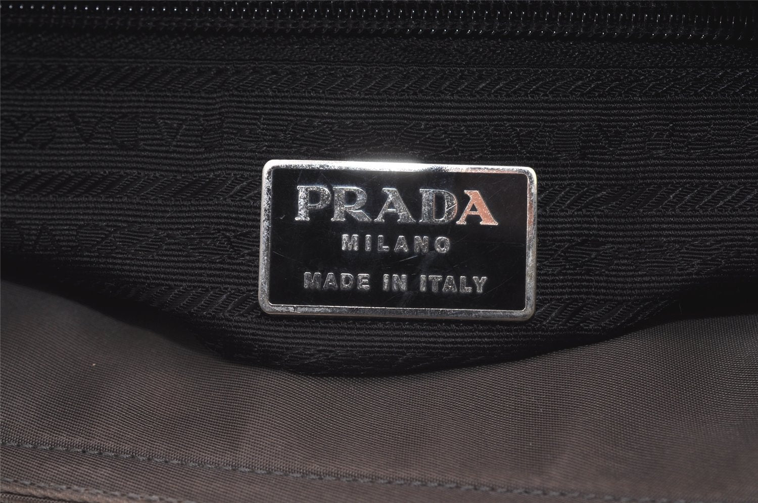 Authentic PRADA Vintage Nylon Tessuto Shoulder Tote Bag Purse Gray 3257I