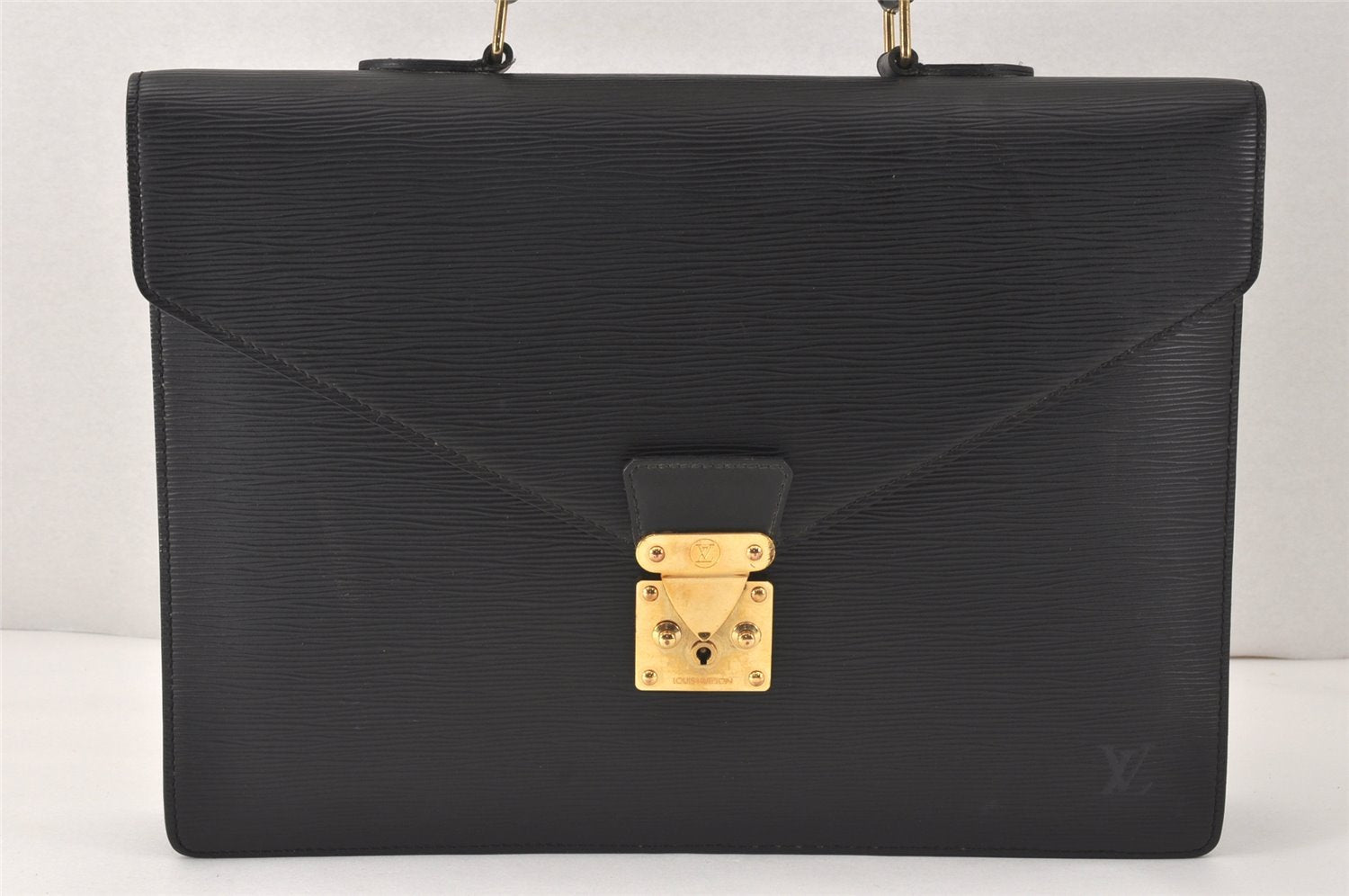 Authentic Louis Vuitton Epi Serviette Conseiller Briefcase Black M54422 LV 3257K