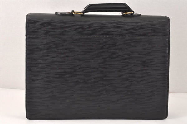 Authentic Louis Vuitton Epi Serviette Conseiller Briefcase Black M54422 LV 3257K