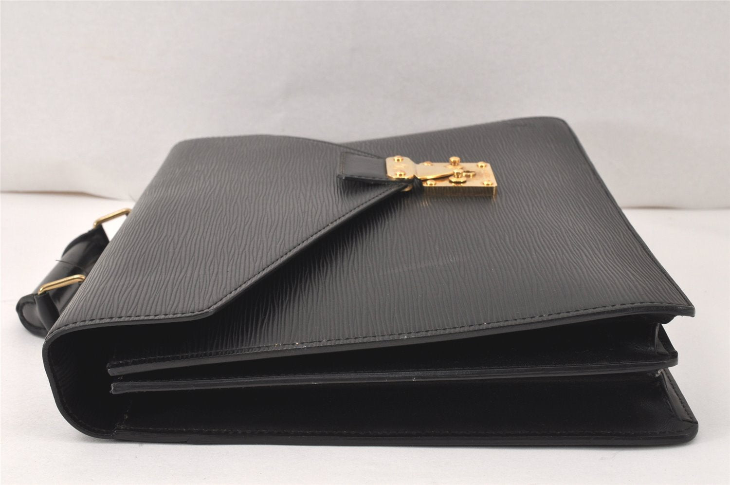 Authentic Louis Vuitton Epi Serviette Conseiller Briefcase Black M54422 LV 3257K
