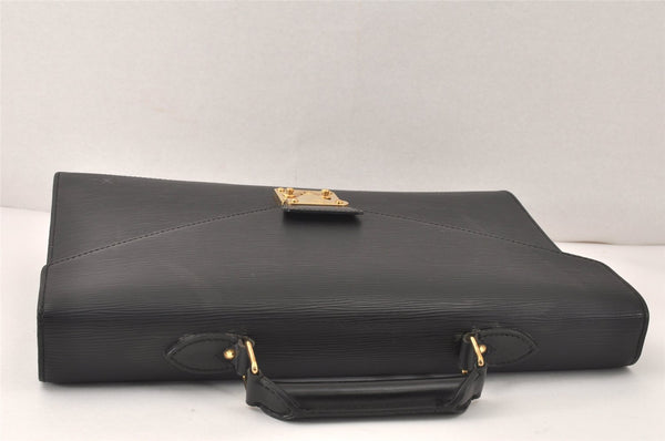 Authentic Louis Vuitton Epi Serviette Conseiller Briefcase Black M54422 LV 3257K