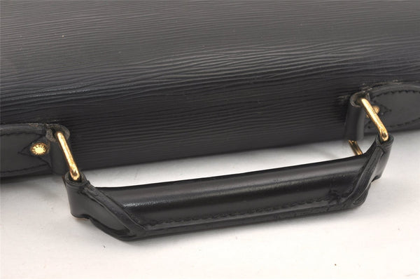 Authentic Louis Vuitton Epi Serviette Conseiller Briefcase Black M54422 LV 3257K