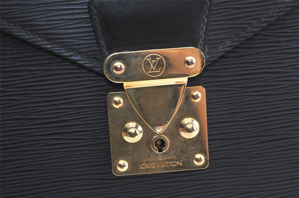 Authentic Louis Vuitton Epi Serviette Conseiller Briefcase Black M54422 LV 3257K