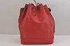 Authentic Louis Vuitton Epi Noe Shoulder Drawstring Bag Red M44007 LV 3258J
