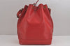 Authentic Louis Vuitton Epi Noe Shoulder Drawstring Bag Red M44007 LV 3258J