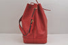 Authentic Louis Vuitton Epi Noe Shoulder Drawstring Bag Red M44007 LV 3258J
